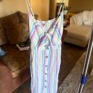 Mimi Chica Multicolor Striped Dress